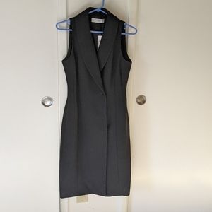 MM LaFleur "Dana" black vest dress with concealed buttons